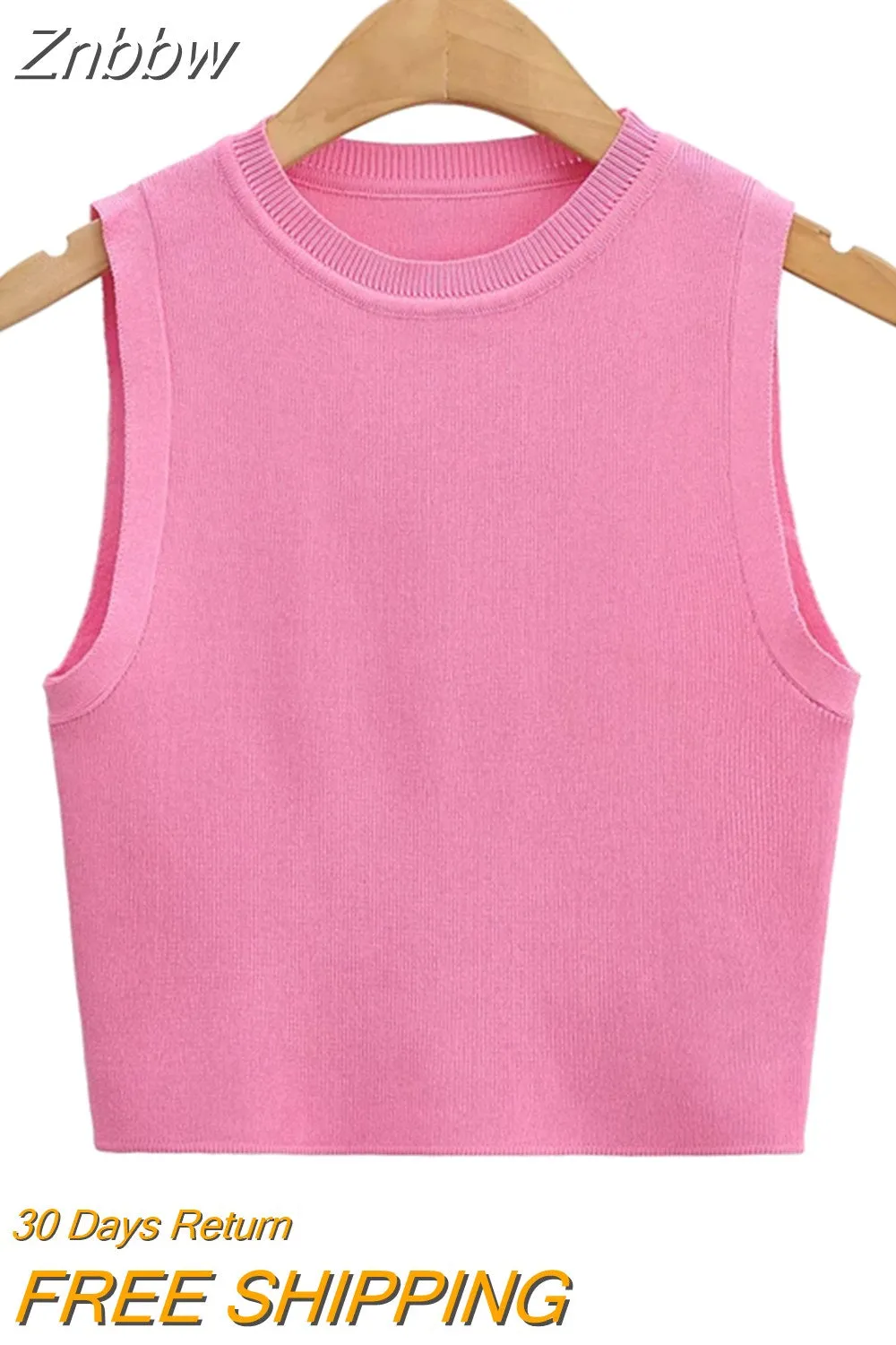 Znbbw Women Off Shoulder Tank Top Summer Knit Ribbed O Neck Sleeveless Skinny Vests 2023 Sexy Solid Basic Tops 202304 - Image 8