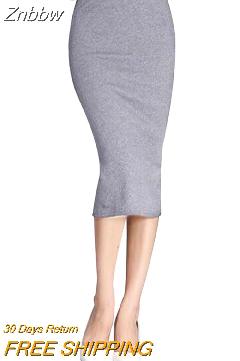 Znbbw Winter Bodycon Skirt Women Stretchable Split Skirt Mid Calf Slim Pencil Skirts For Women Female Knit Skirt - Image 7