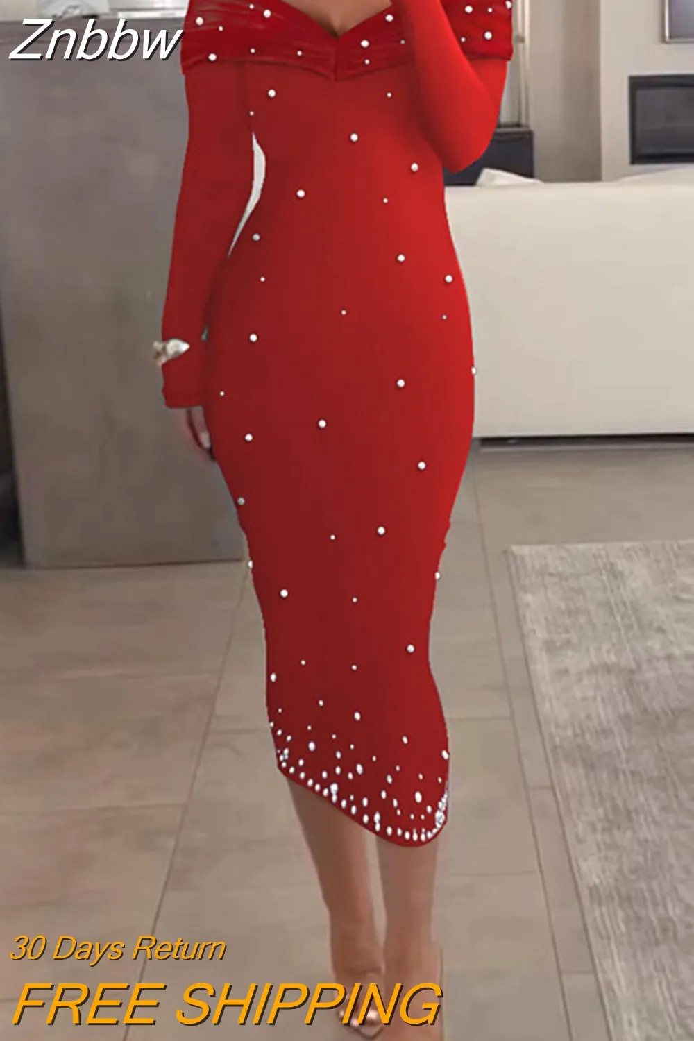 Znbbw Women's Autumn Long Sleeved Wrap Hip Dresses Black Lace Patchwork Hollow Party Dress Fashion Slash Nneck High Waist Tight Dress - Image 3