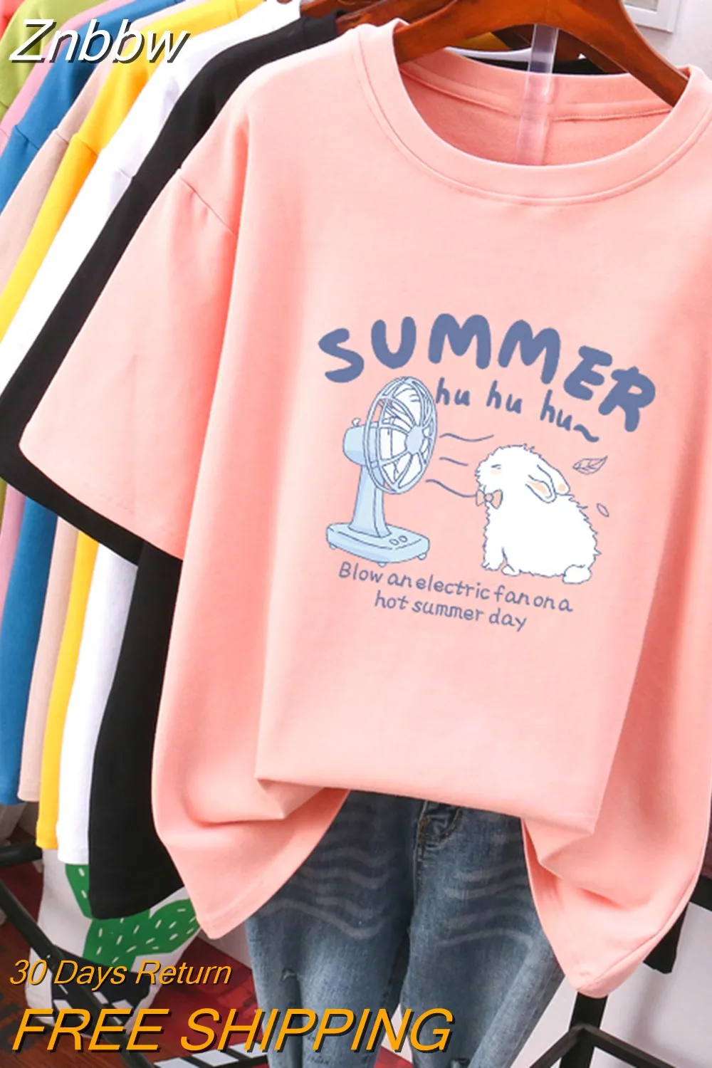 Znbbw 100% Cotton L-5XL T Shirt Plus Size Tshirt Short Sleeve Women Top Summer Cartoon Print Couple O Neck Oversized T Shirts - Image 12