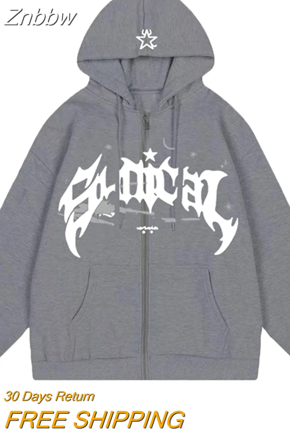 Znbbw Women's Halloween Casual Hooded Coat Long Sleeve Spider Web Print Zip Up Hoodie with Pockets - Image 16