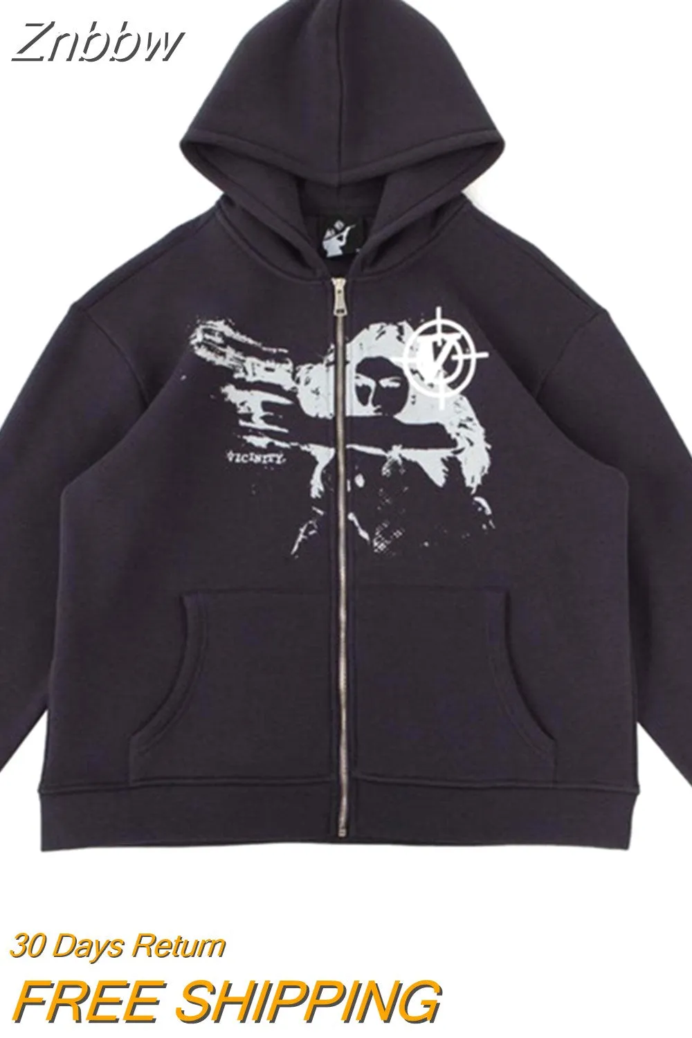 Znbbw Zip Hoodie 2023 Rhinestone Skeleton Sweatshirt Woman Sport Coat Gothic Long Sleeve Oversized Hoodie Y2k Punk Grunge Jacket - Image 5