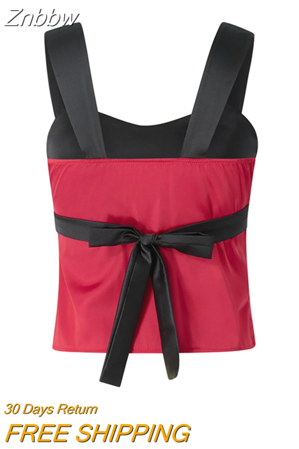 Znbbw Y2K Milkmaid Camisole Top Y2K Fairy Grunge Backless Tie Up Mini Vest Retro Aesthetic Women Crop Top Streetwear - Image 9