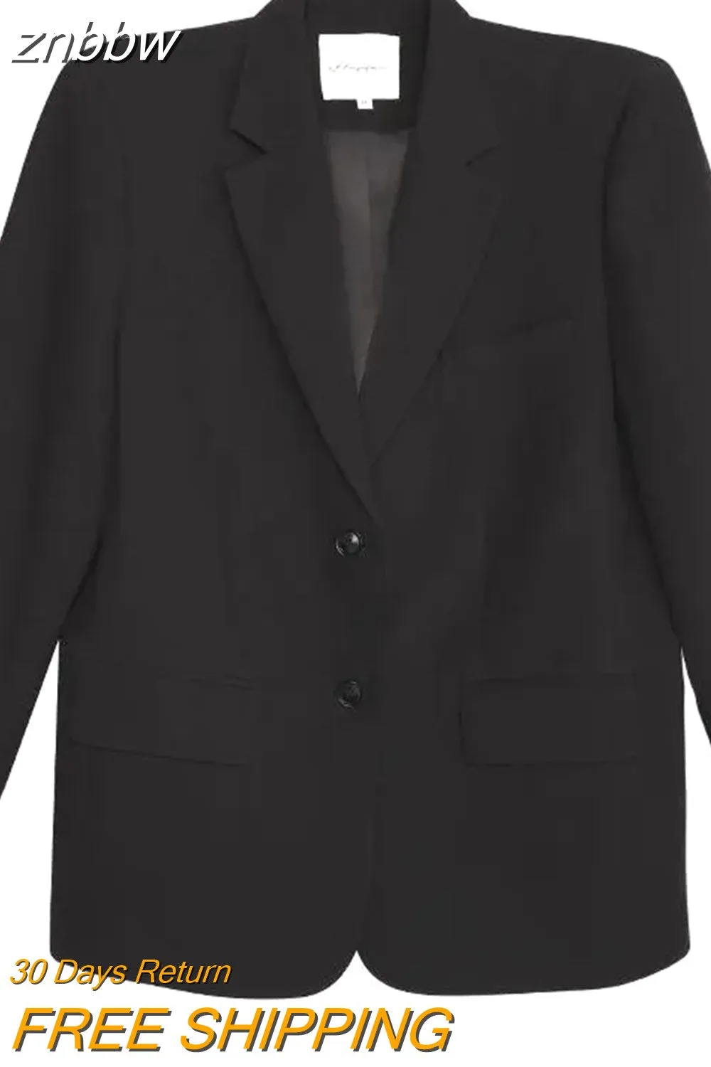 znbbw 2023 Autumn Oversize Long Sleeve Black Women Blazer Normcore Style Loose BF Ladies Suit Blazers Work Clothing Jacket Coat - Image 2