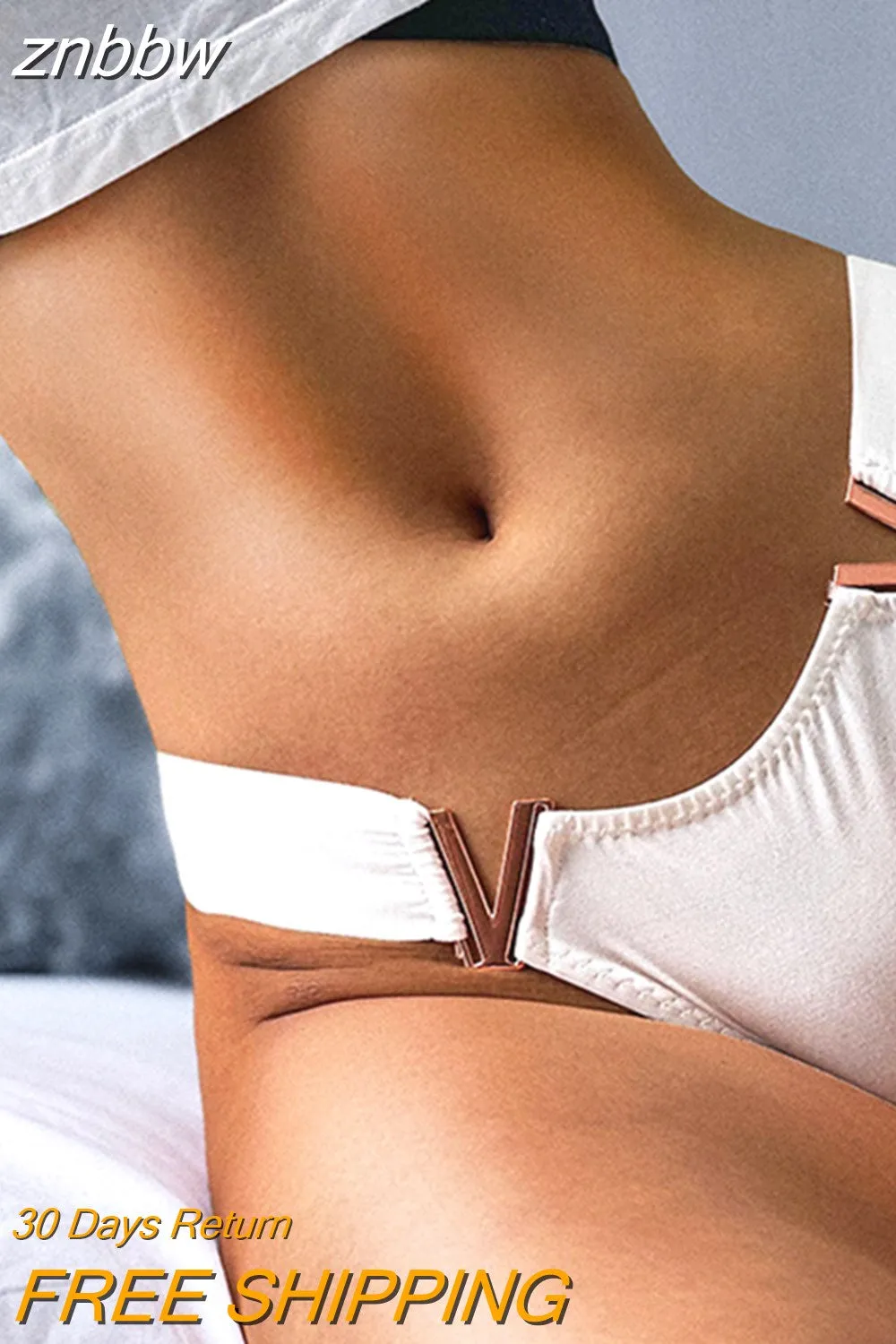 znbbw Fashion Sexy Panties Seamless Women Underwear Low Rise Thongs V-Shaped Metal Decor Panties Bikini Briefs High Fork Briefs - Image 15