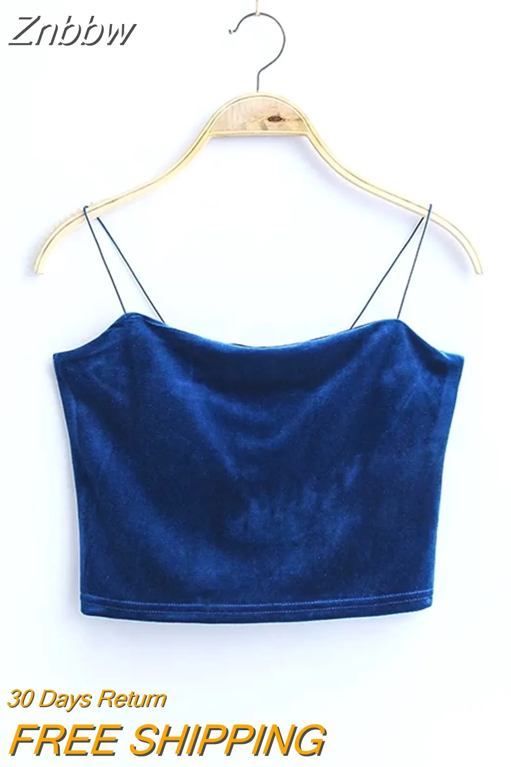 Znbbw Sexy Spaghetti Straps Tank Top Velvet Short Crop Top 7 Colors Sexy Boob Tube Top Bustier Brief Vest T-shirts Tee - Image 5