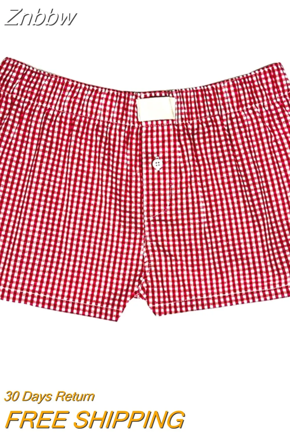 Znbbw Women's Y2k Pajamas Shorts Cute Plaid Pj Short Pants Flannel Lounge Sleep Shorts Bottoms Elastic Waist Baggy Boxers Tracksuit 0410 - Image 11