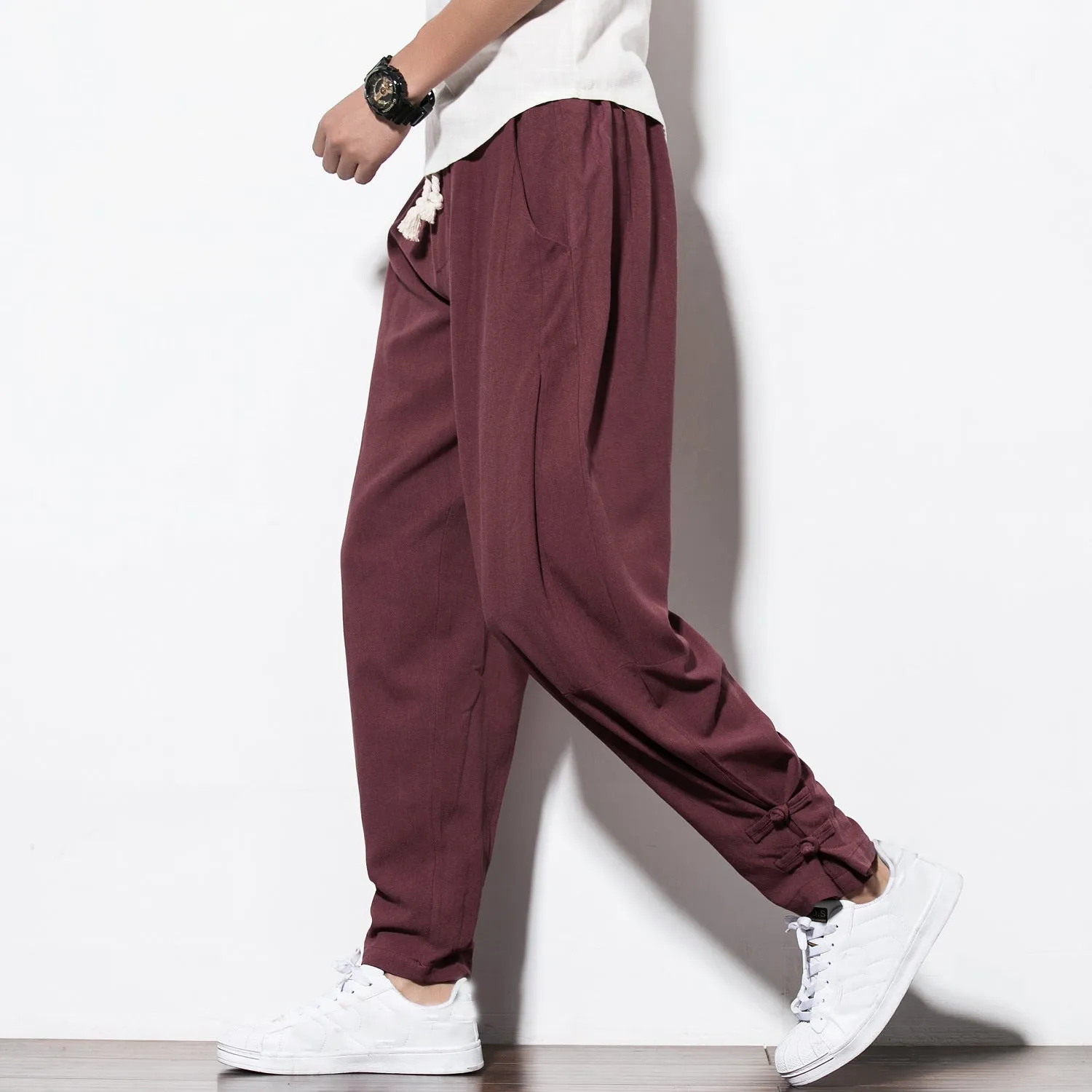 Men's Casual Pants Harun Pants Summer Men's Pants Chinese Linen Men's Cotton Linen Loose Pants 2024 - Image 8