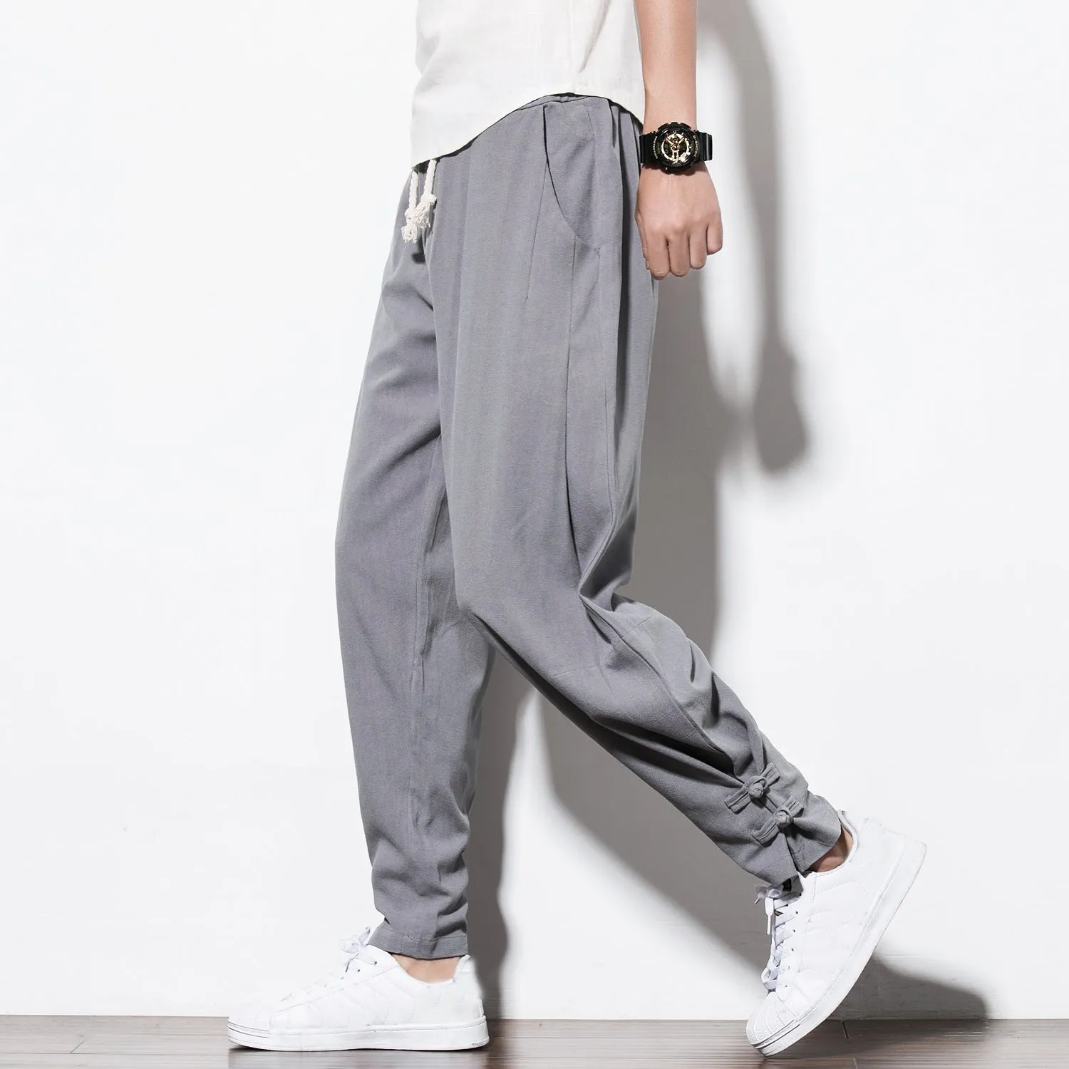 Men's Casual Pants Harun Pants Summer Men's Pants Chinese Linen Men's Cotton Linen Loose Pants 2024 - Image 7