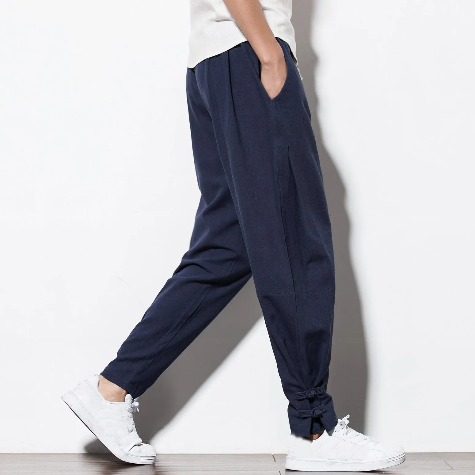 Men's Casual Pants Harun Pants Summer Men's Pants Chinese Linen Men's Cotton Linen Loose Pants 2024 - Image 9