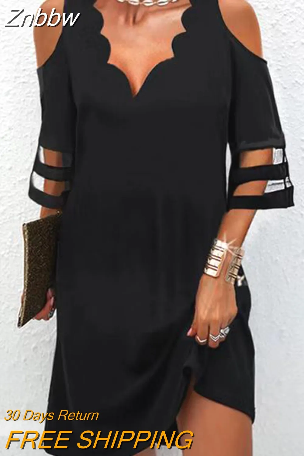 Znbbw Women's Summer Dress Vintage Patchwork Floral Print Beach Dress Short Sleeve Loose Casual V Neck Off Shoulder Dresses for Women - Image 2