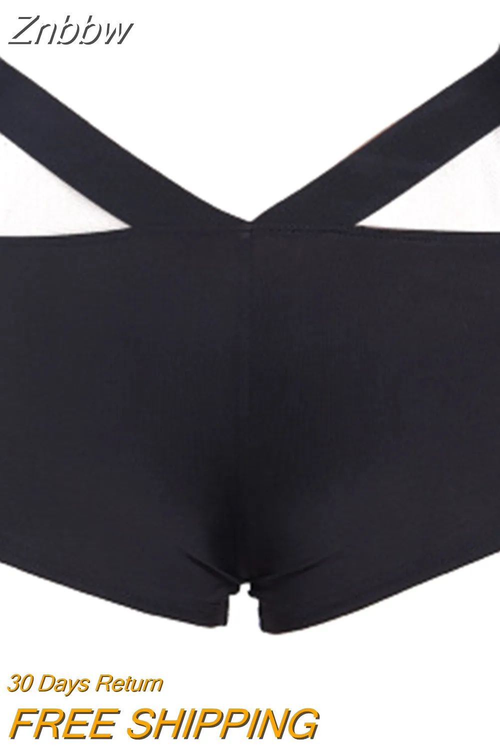 Znbbw Women Sports Shorts Polyester Skinny Elastic Waist Gym Workout Waistband Skinny Short Pants 2023 Summer Korean Gift Drop Ship - Image 4