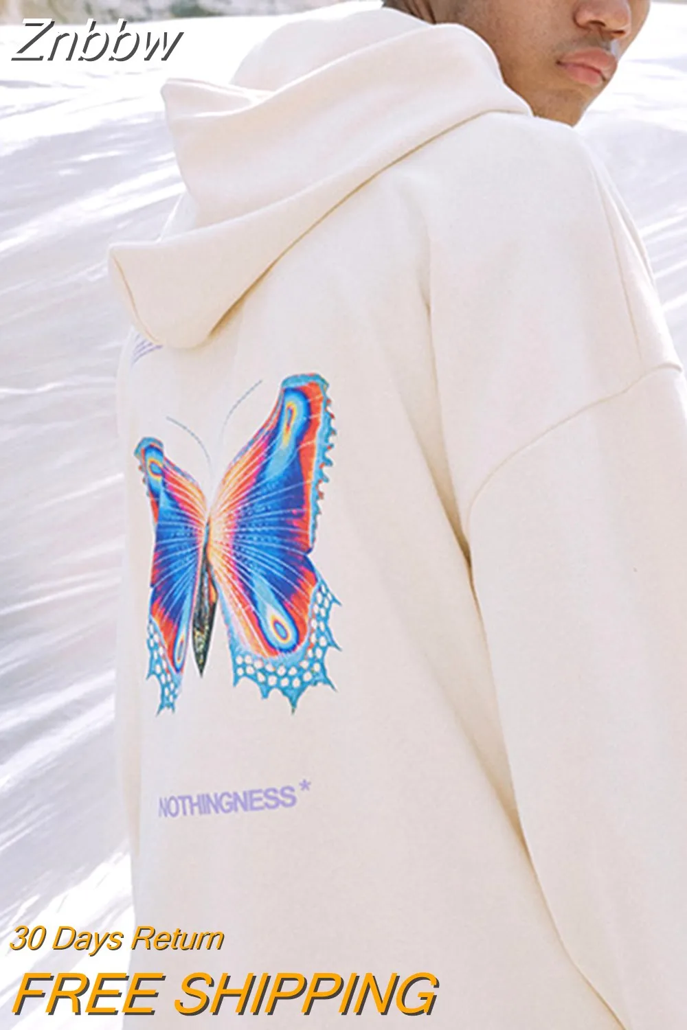 Znbbw Women Hip Hop Hoodies Sweatshirts butterfly Print Gothic Long Sleeve Zip Hoodie Y2k jacket women hoodies Korean Punk Pullover - Image 5