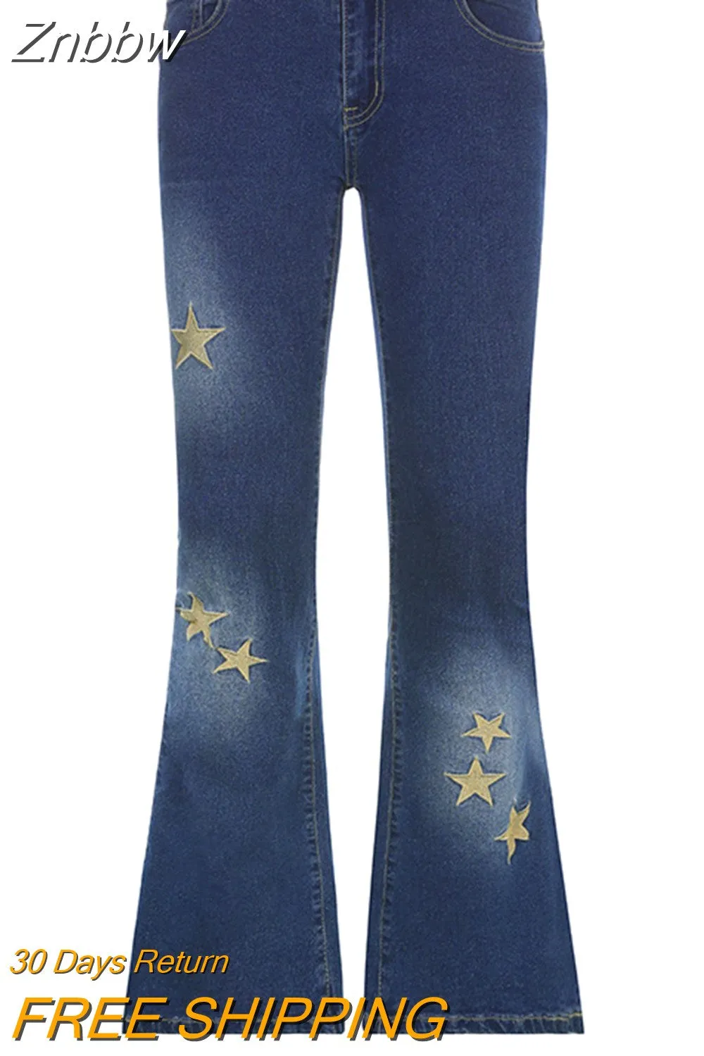 Znbbw Jeans for Women 2023 Low Waist Vintage Y2k Grunge Cargo Trousers Streetwear Skinny Boyfriend Wide Leg Denim Woman Jeans - Image 3