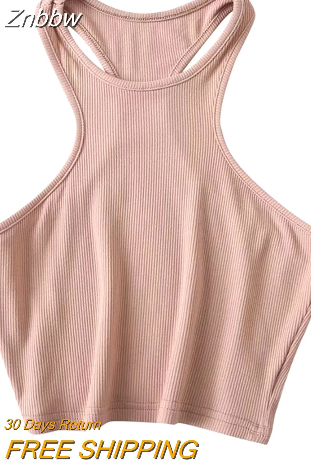 Znbbw Women Racer Back Slim Fit Rib Tank Top - Image 7