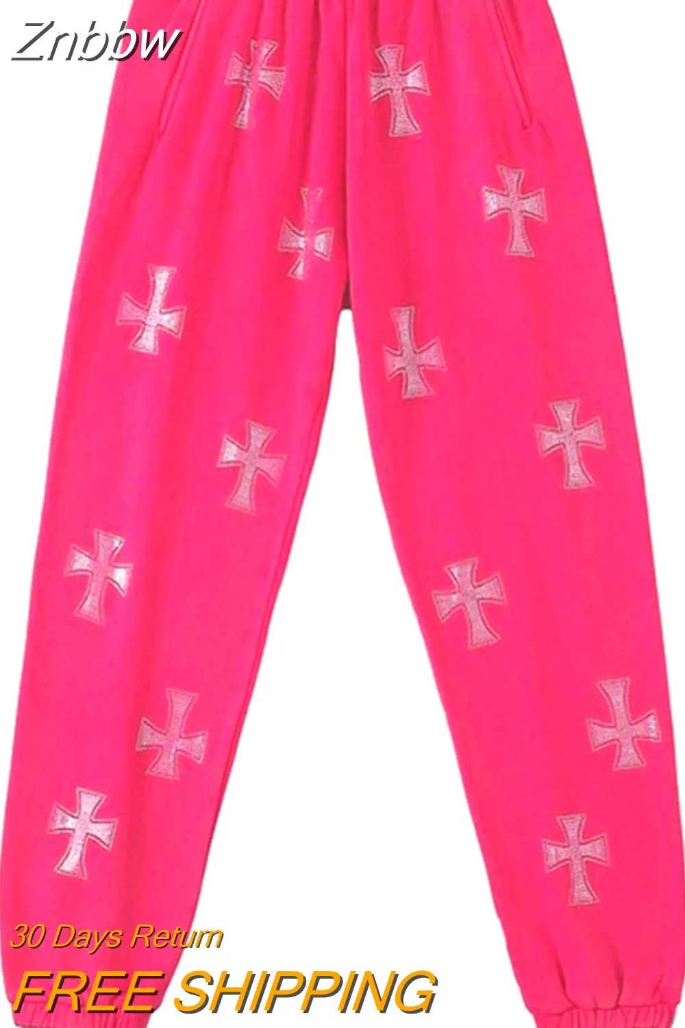 Znbbw 2023 New Hip Hop Street Style Pink Top Jogging Harajuku Style Retro Print Loose Zipper Jacket Korean Vintage Streetwear - Image 2