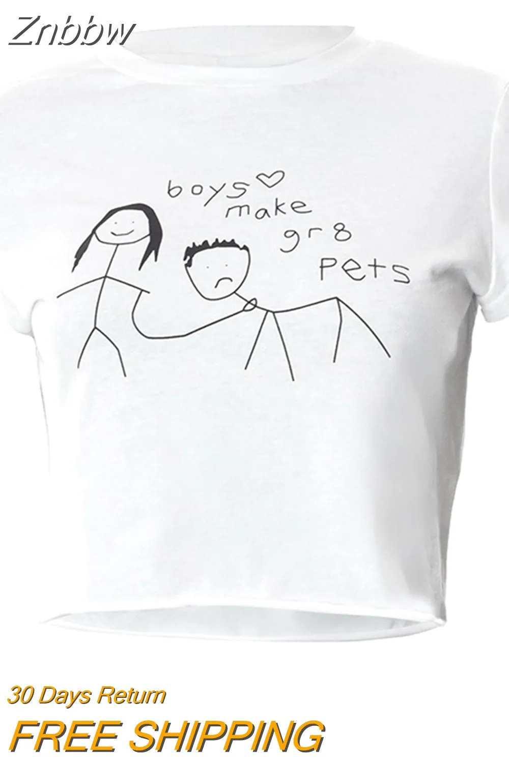 Znbbw Alphabet Cropped Top 90s Summer White Cropped Short Sleeve Top O-neck Graphic Garment Junk Top Sexy Slim Baby T-Shirt Gothic - Image 2