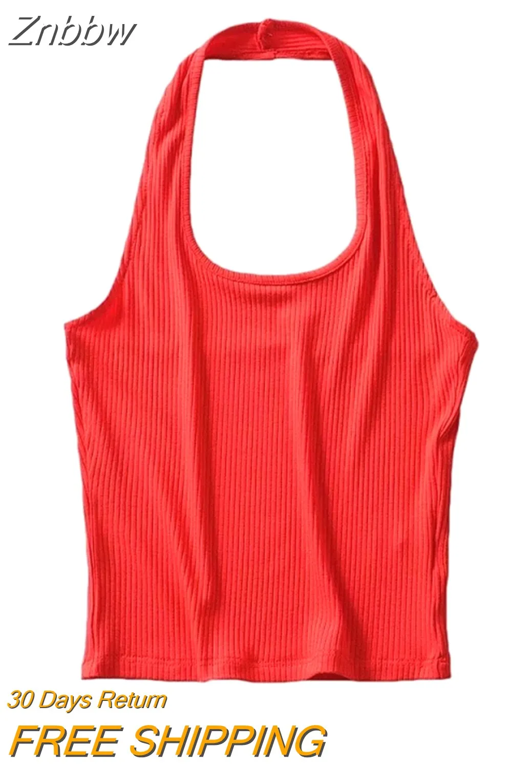 Znbbw Women Ribbed Crop Top With Halter Tank Top Women Summer Vintage Sleeveless Camis 90s Cool Girls Streetwear Green Soft Tees - Image 6