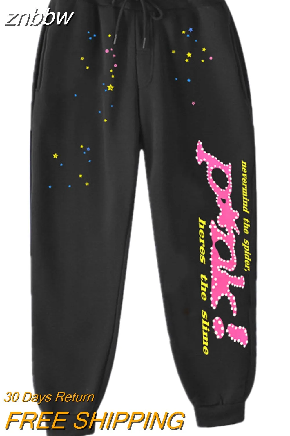 znbbw Autumn Graphic Hoodies Casual Outfit For Women 2023 Long Sleeve Hooded Top Female Black Letter Print Pocket Hoodies 0410 - Image 4