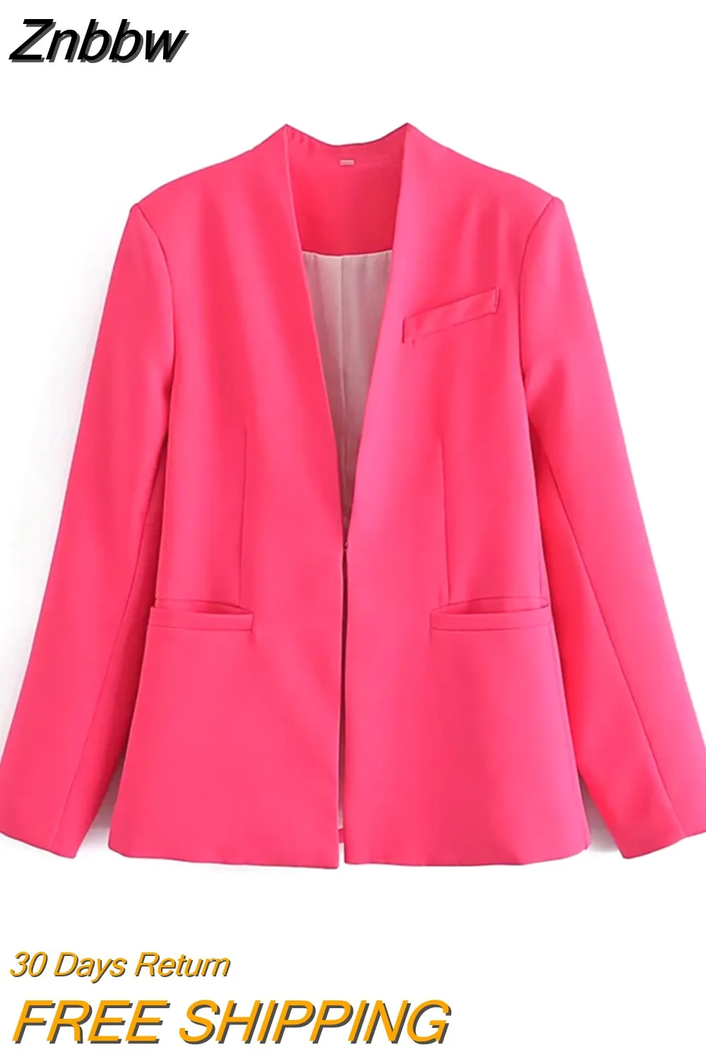 Znbbw ZBZA 2023 Woman Vintage Green Yellow Loose Blazer Women Spring Elegant Female Streetwear Solid Blazer Women 202302 - Image 15