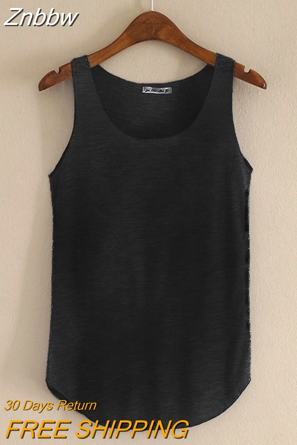 Znbbw Qualitity Fitness Tank Top New T Shirt Loose Model Women T-shirt Cotton O-neck Slim Tops Fashion Woman Clothe