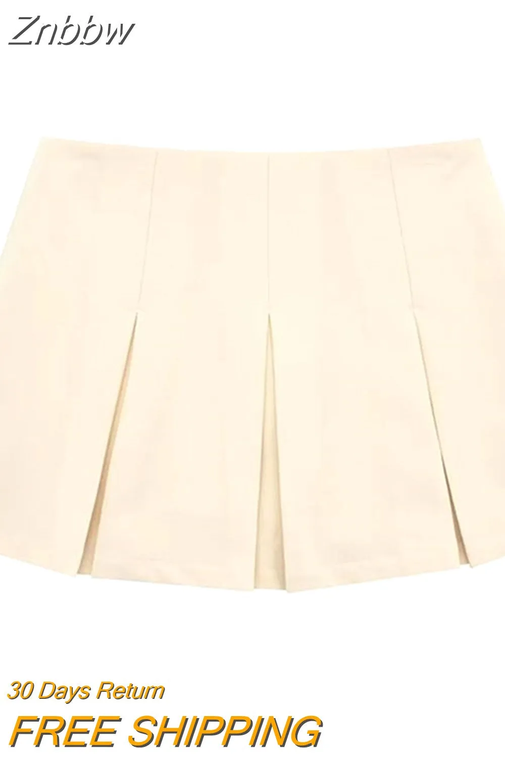Znbbw 2023 Spring Autumn Fashion Pleated Shorts Skirt Casual Women Solid Color Simple Mini Skirt Bottom Female - Image 9