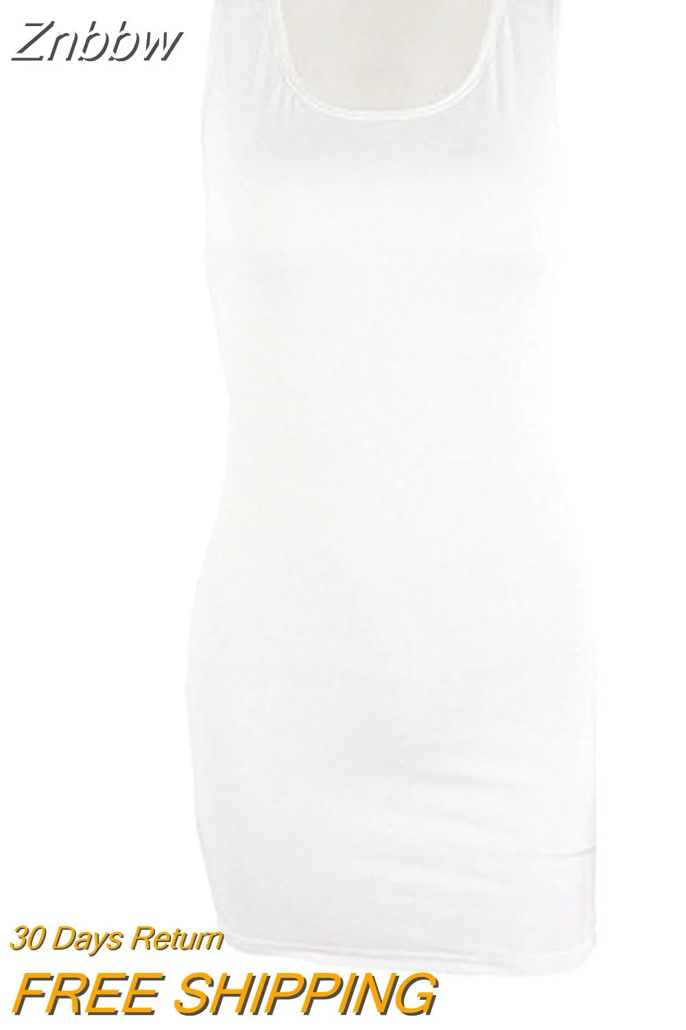 Znbbw Women Sexy Harajuku solid color hollow backless Mini sleeveless off-the-shoulder dress female tight-fitting slim Y2K Party dress - Image 2