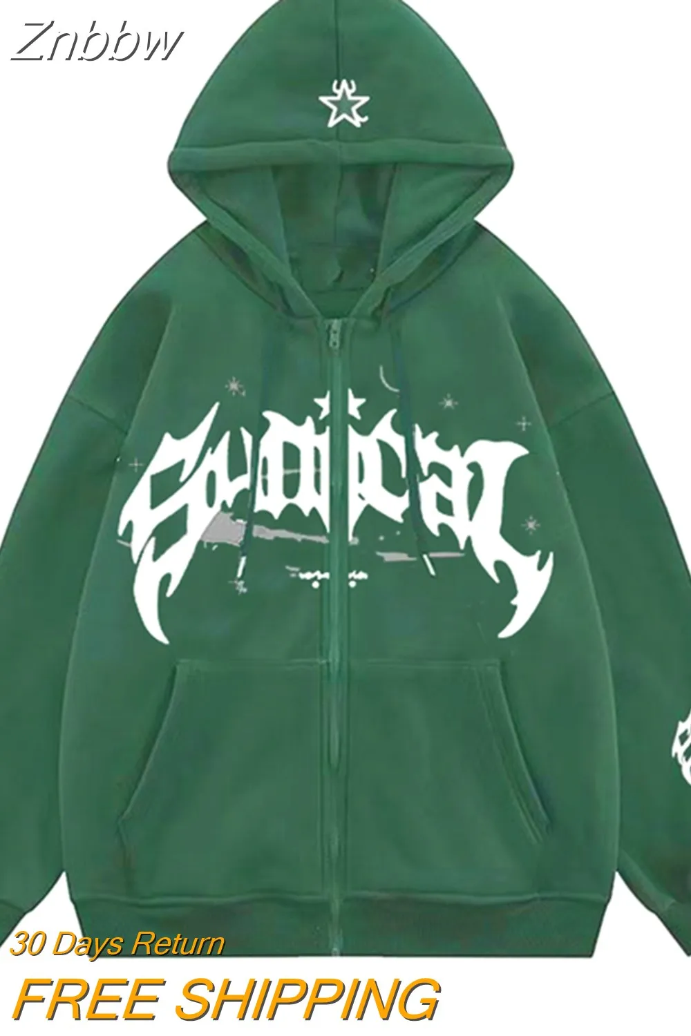 Znbbw Women's Halloween Casual Hooded Coat Long Sleeve Spider Web Print Zip Up Hoodie with Pockets - Image 17