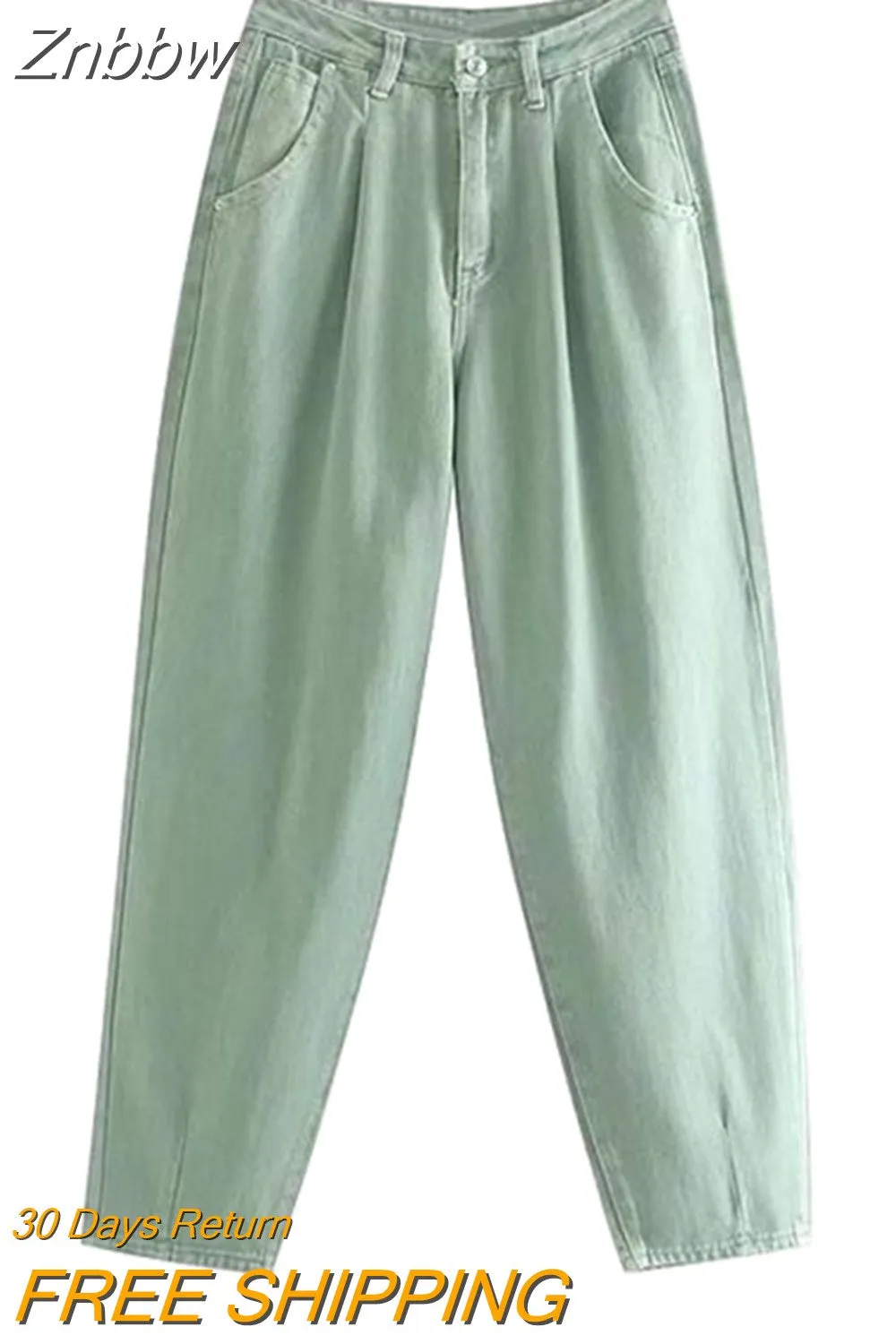 Znbbw ZBZA Spring Summer Woman High Waist Jeans For Women Denim Harem Pant Women Jeans Loose Trousers Vaqueros Mujer - Image 2