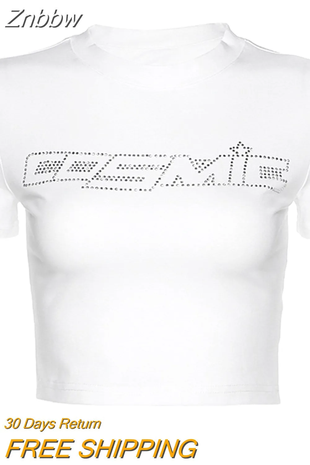 Znbbw Women Teen Girls Gothic Graphic Print Crop Tops T Shirts O-Neck Short Sleeve E-Girl Aesthetic Kawaii Crop Tees Tops Streetwear - Image 9