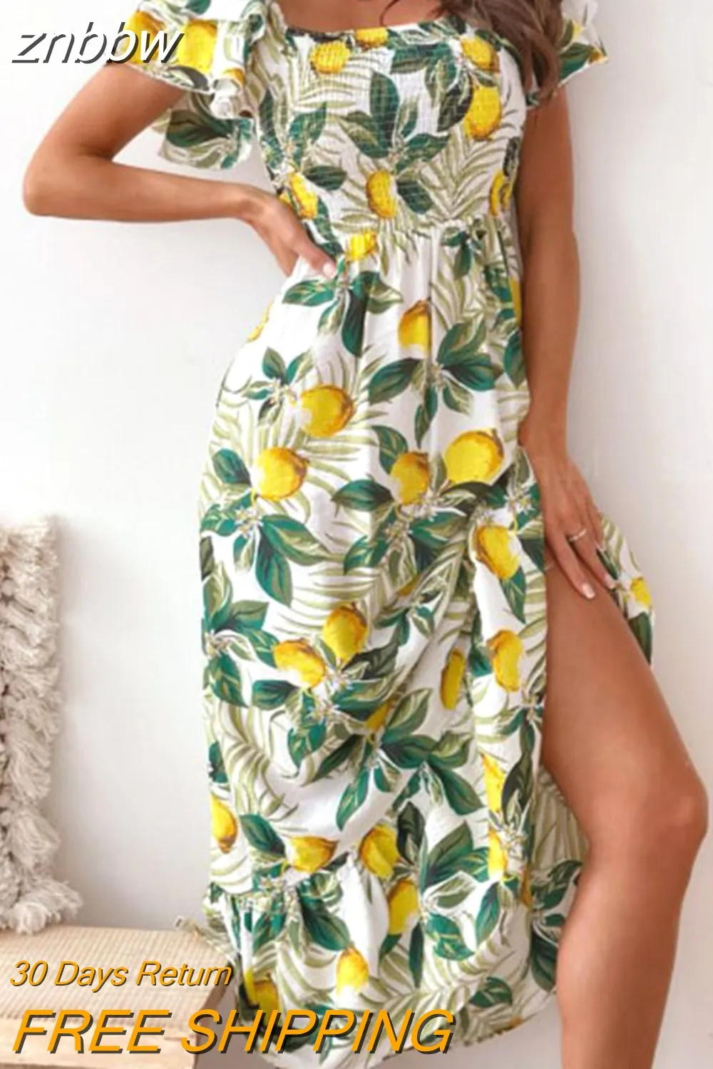 znbbw Women Slim Maxi Beach Dresses Summer Holiday Retro Print Slash Neck Party Dress Fashion Boho Floral Big Backless Sexy Long Dress - Image 2