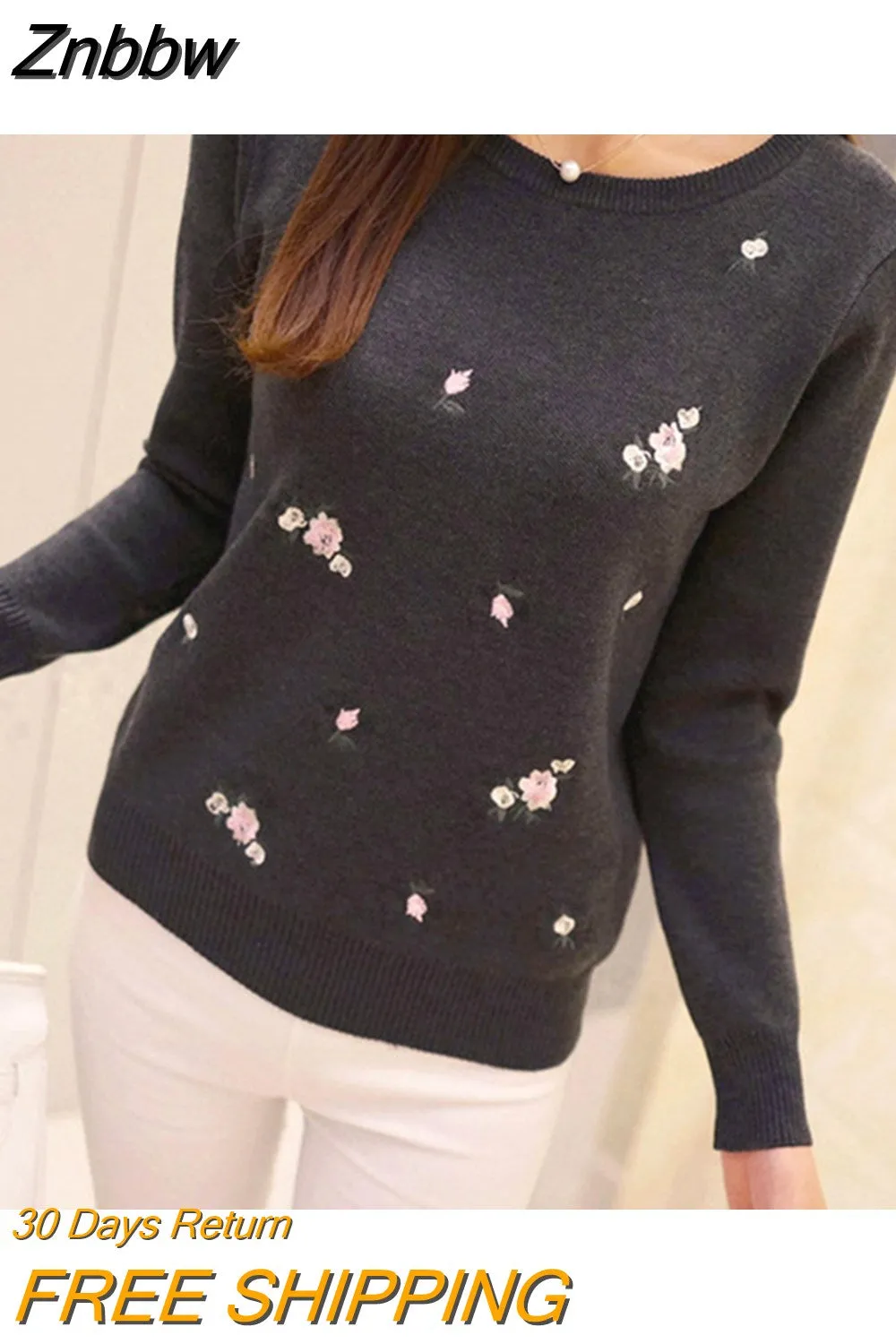 Znbbw Autumn Sweater Women Embroidery Knitted Winter Women Sweater And Pullover Female Tricot Jersey Jumper Pull Femme - Image 6