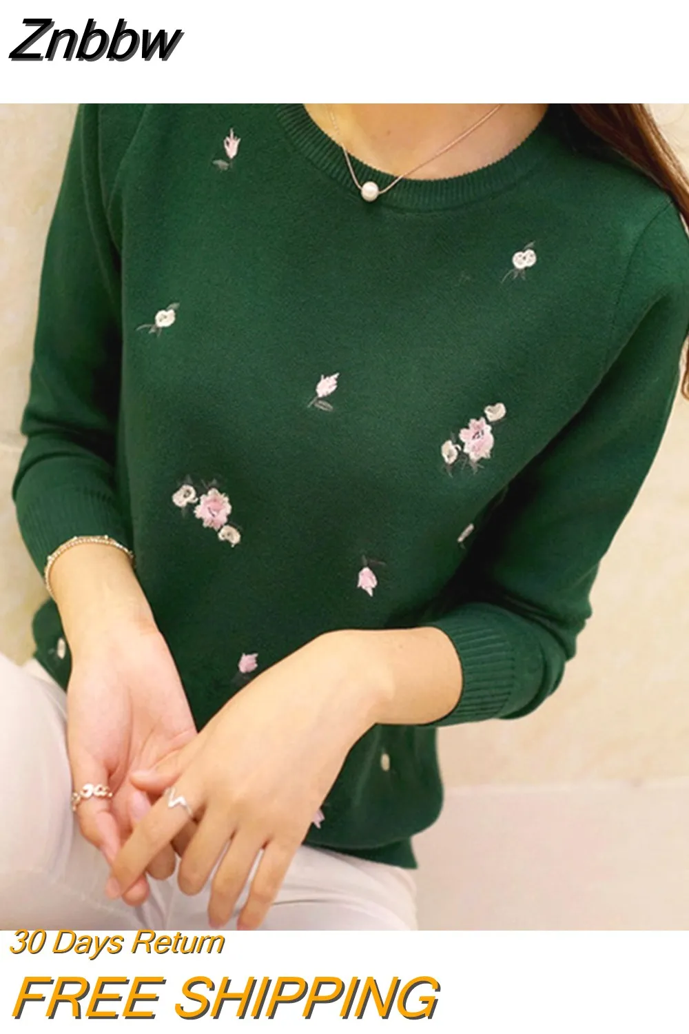 Znbbw Autumn Sweater Women Embroidery Knitted Winter Women Sweater And Pullover Female Tricot Jersey Jumper Pull Femme - Image 4