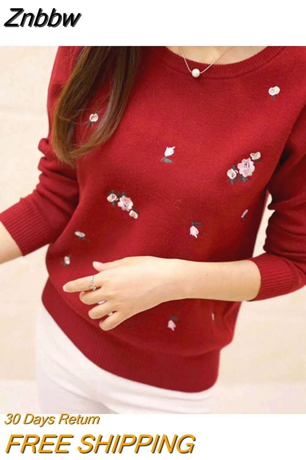 Znbbw Autumn Sweater Women Embroidery Knitted Winter Women Sweater And Pullover Female Tricot Jersey Jumper Pull Femme - Image 9