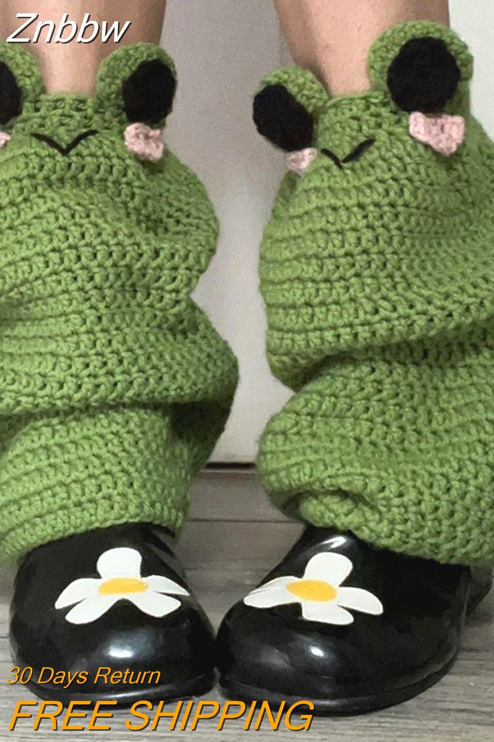 Znbbw Women Kawaii Knit Leg Warmers Contrast Color Cute Knee High Socks Aesthetic Boot Cuffs Cover for Streetwear Clothes Accessories - Image 8