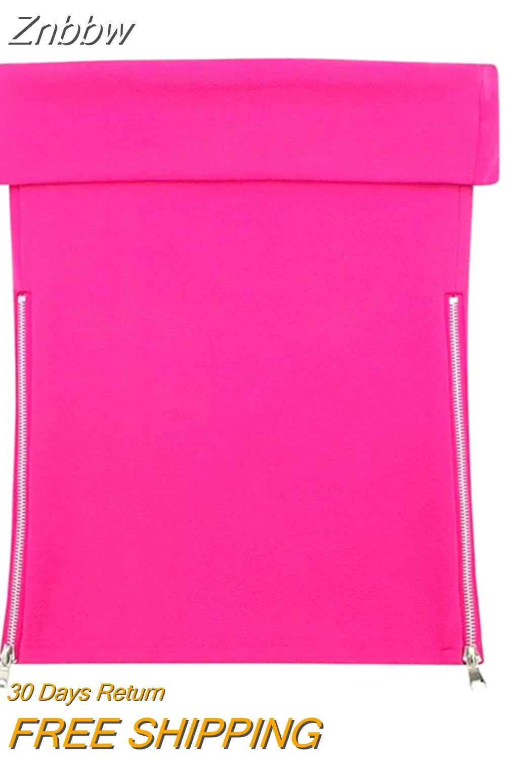 Znbbw 2023 Side Zipper Cropped Bustier Tops Summer Strapless Corest Women Tank Top Sleeveless Party Club Crop Tops F38 - Image 3