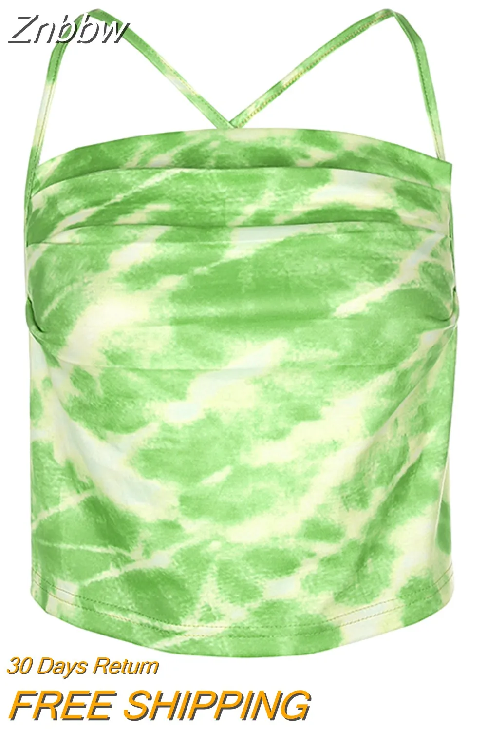 Znbbw Style Sexy Vintage Strappy Y2K Halter Crop Top Women Summer 90s Backless Cami Tops Tees Ladies Fashion Fitness Camisole Party - Image 9