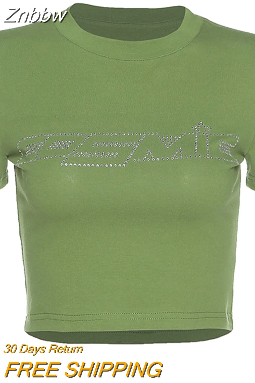 Znbbw Women Teen Girls Gothic Graphic Print Crop Tops T Shirts O-Neck Short Sleeve E-Girl Aesthetic Kawaii Crop Tees Tops Streetwear - Image 7