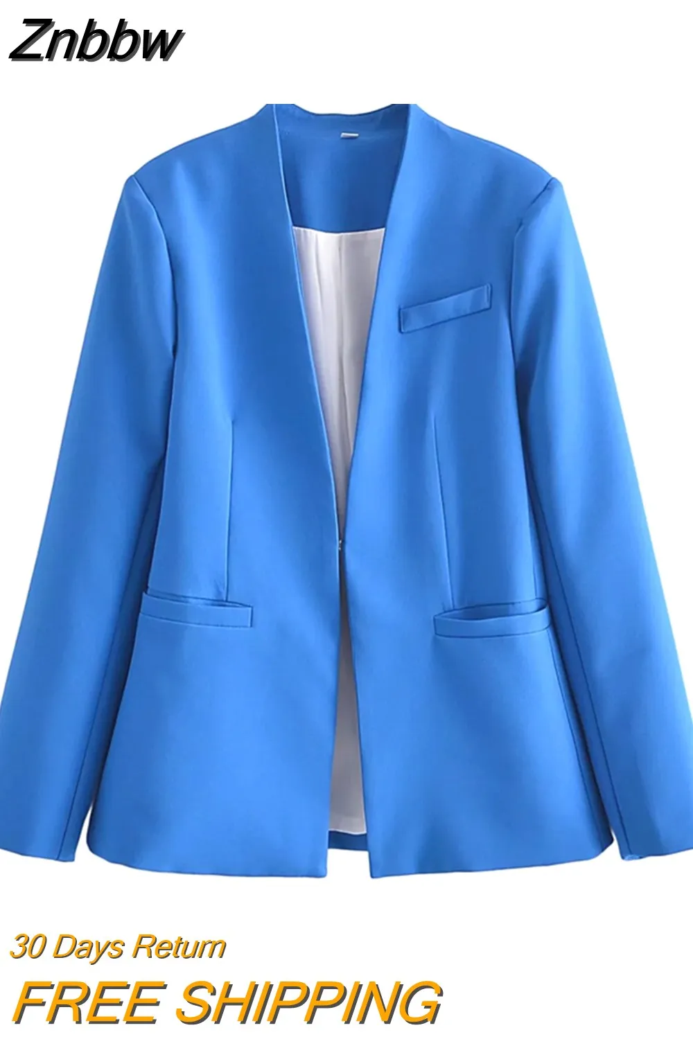 Znbbw ZBZA 2023 Woman Vintage Green Yellow Loose Blazer Women Spring Elegant Female Streetwear Solid Blazer Women 202302 - Image 12