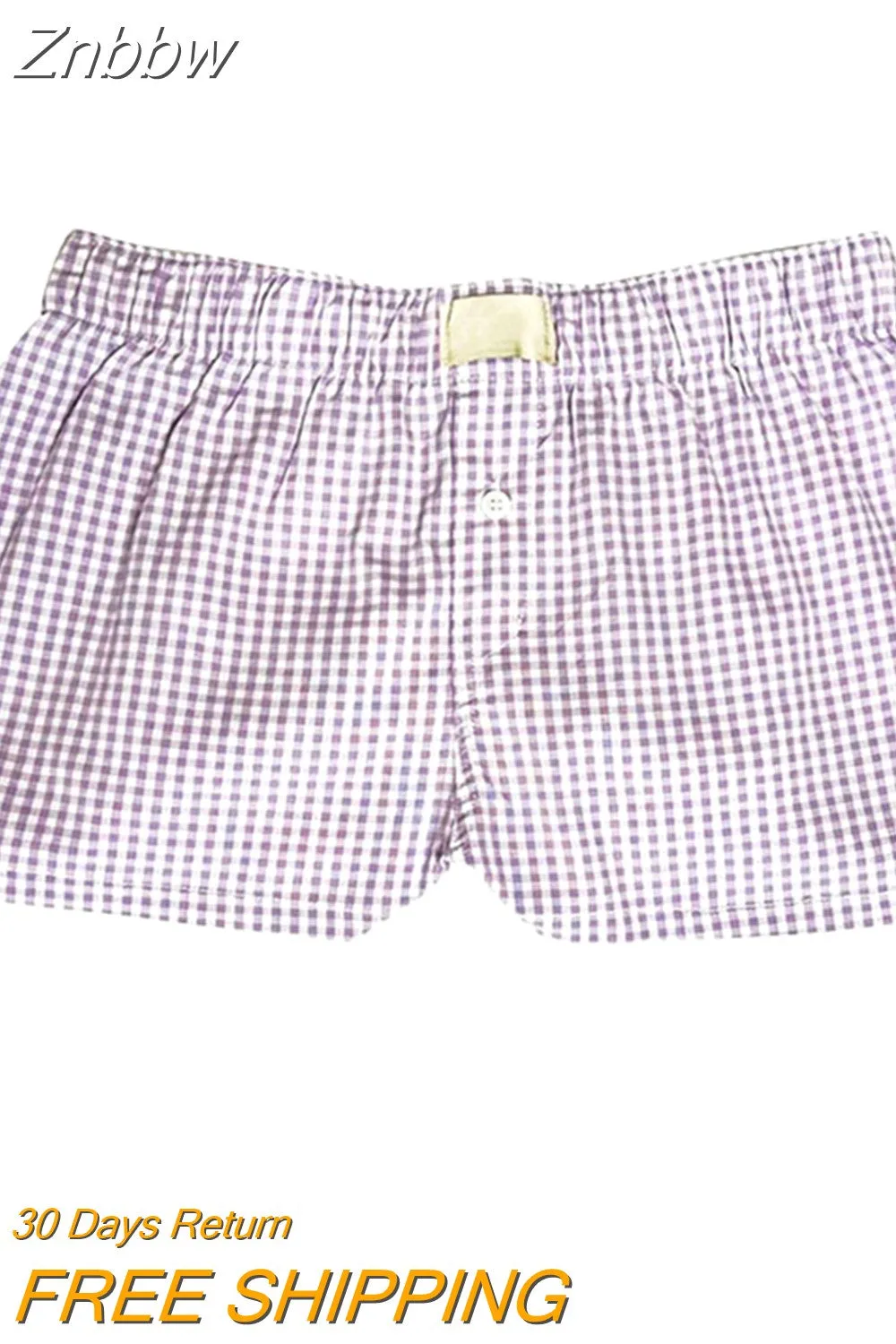 Znbbw Women's Y2k Pajamas Shorts Cute Plaid Pj Short Pants Flannel Lounge Sleep Shorts Bottoms Elastic Waist Baggy Boxers Tracksuit 0410 - Image 10