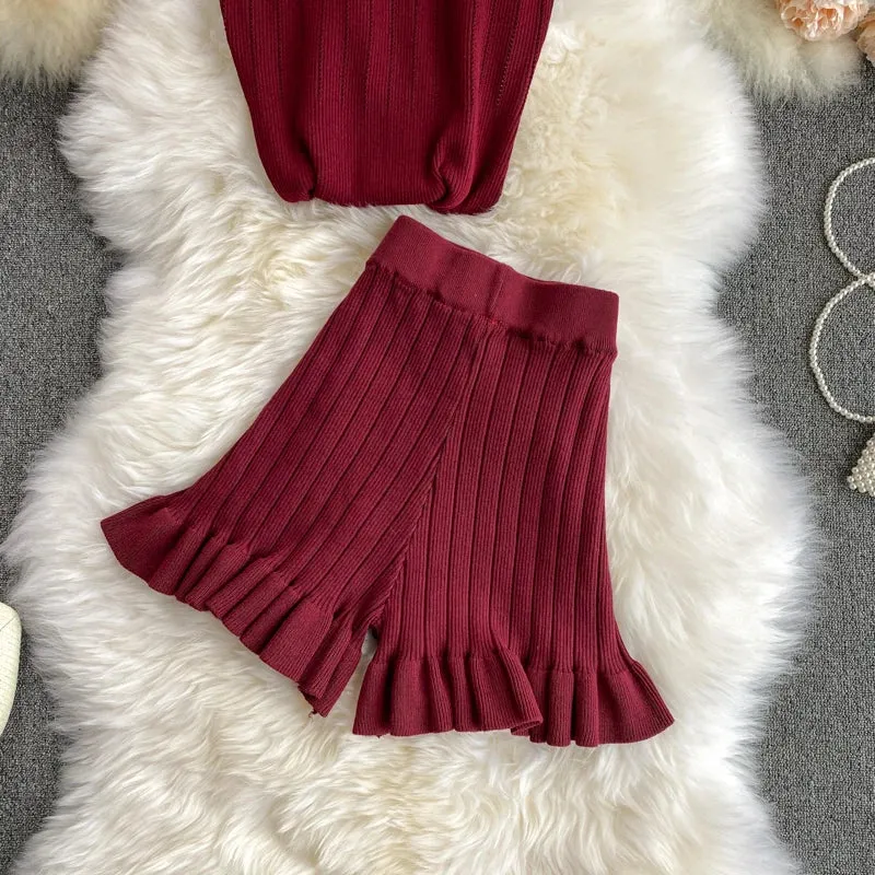 Znbbw Women's Knitting O-neck Off-shoulder Tank Tops Female Bodycon Knitted Buttons Camisole Sleeveless Tee shirts Women - Image 14