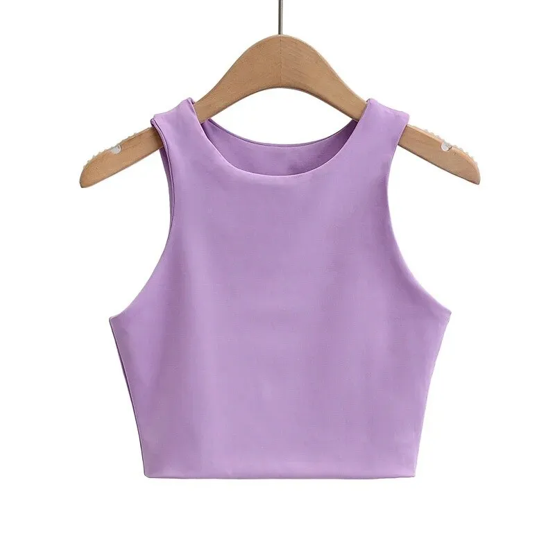 Znbbw Summer Fashion Women Sexy Slim Tops O-neck Sleeveless Double Nylon Ladies Good Quality Tank Tops 6 Colors - Image 2