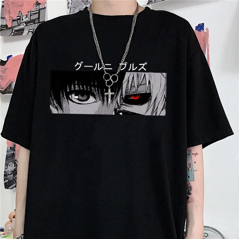 Znbbw Anime Punk Tokyo Ghoul eye Loose Hoody Streetwear Harajuku Casual Cool Chic Cartoon Streetwear Women Streetwear - Image 2