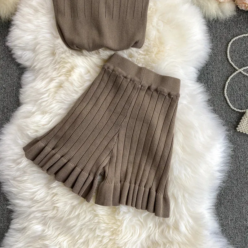 Znbbw Women's Knitting O-neck Off-shoulder Tank Tops Female Bodycon Knitted Buttons Camisole Sleeveless Tee shirts Women - Image 9