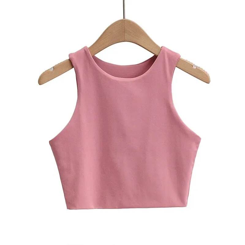 Znbbw Summer Fashion Women Sexy Slim Tops O-neck Sleeveless Double Nylon Ladies Good Quality Tank Tops 6 Colors - Image 3