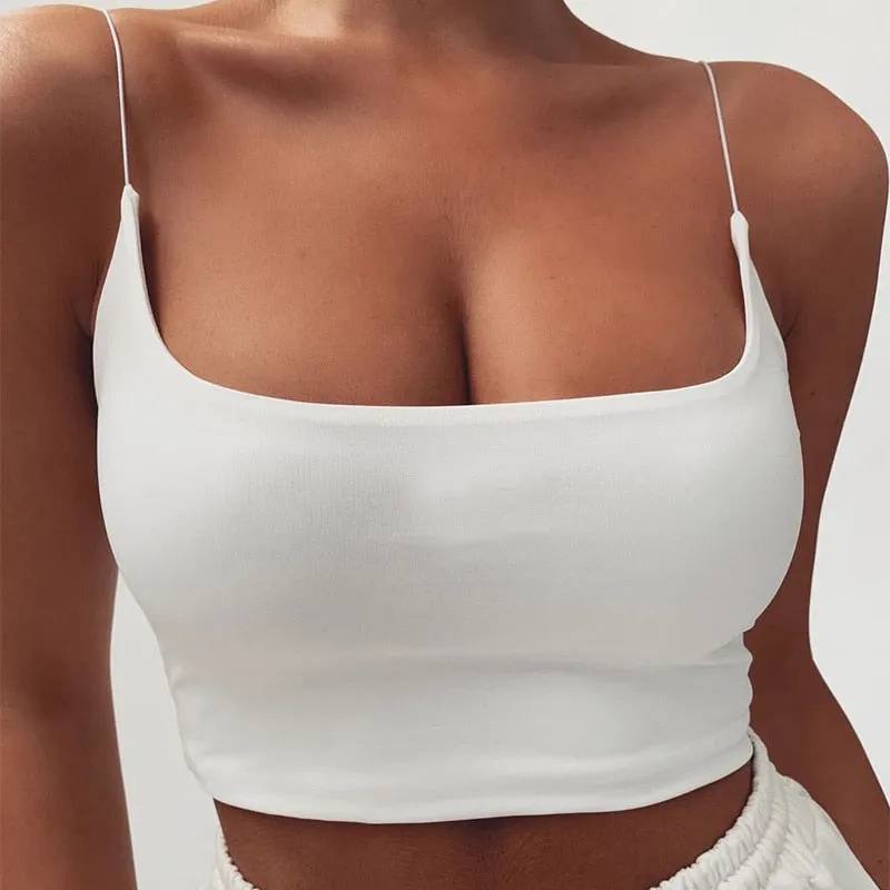Znbbw Womens Summer Camis Tanks Tops Sleeveless Cotton Bustier Unpadded Bandeau Bra Vest Crop Top Seamless Tees - Image 3