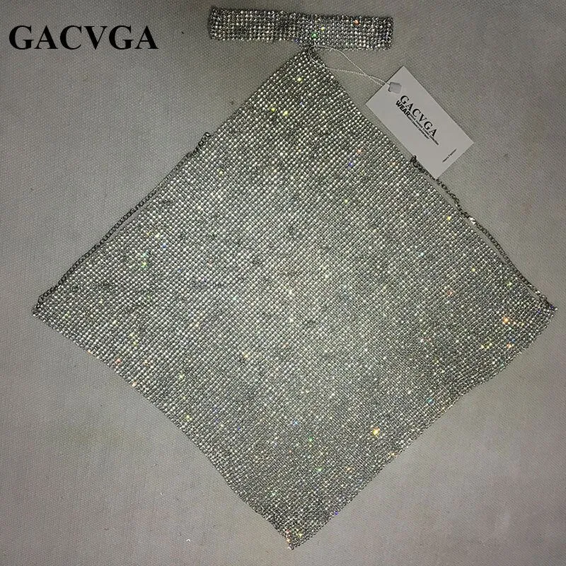 Znbbw 2023 Shinning Crystal Diamond Crop Top Summer Beach Backless T Shirt Halter Sexy Tops Party Camis Women Tank Top Blusa - Image 3