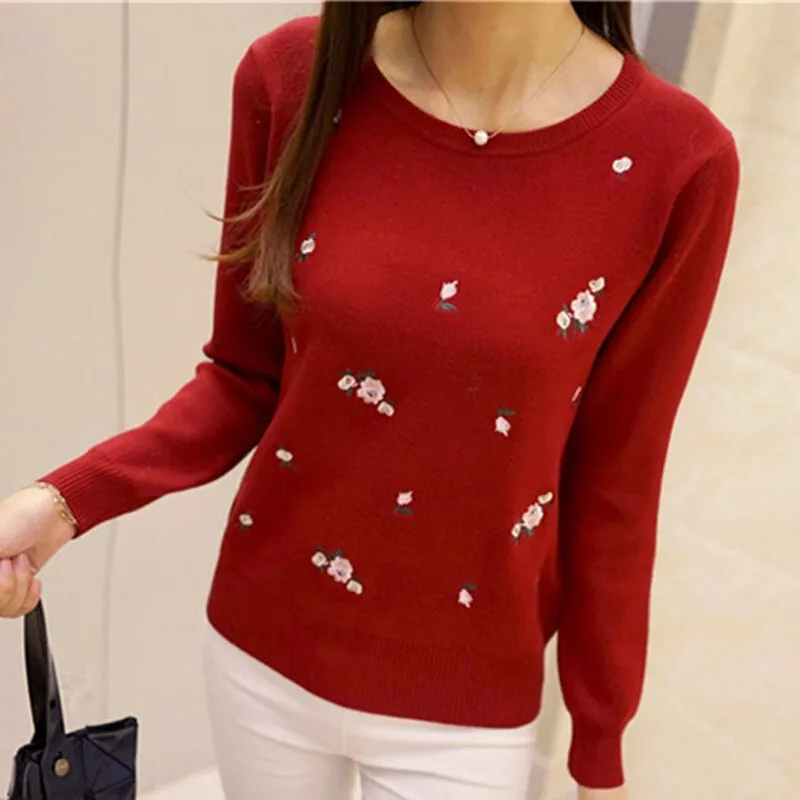 Znbbw Autumn Sweater Women Embroidery Knitted Winter Women Sweater And Pullover Female Tricot Jersey Jumper Pull Femme - Image 3