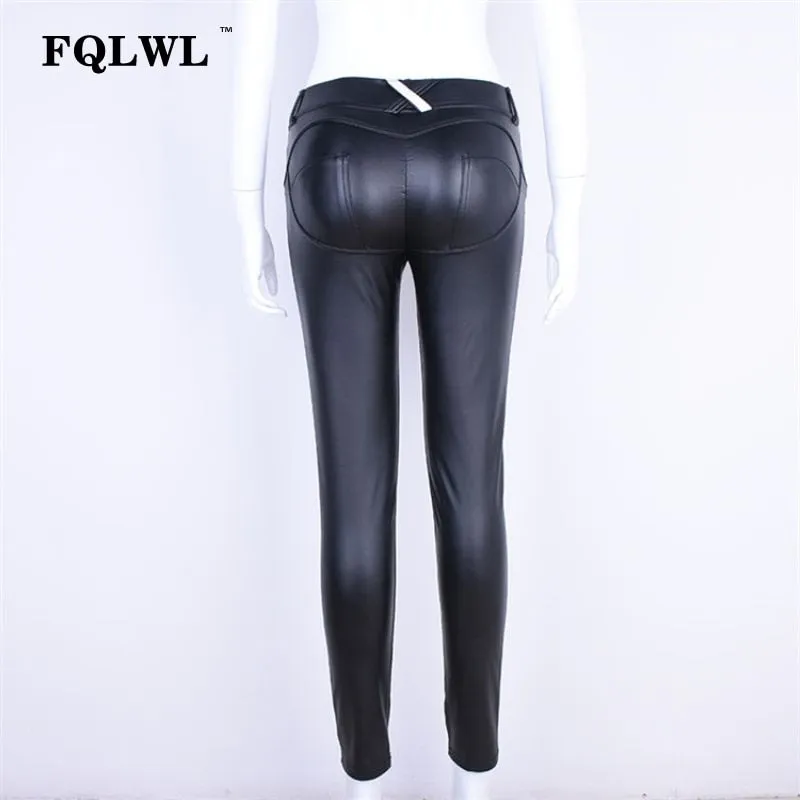 znbbw Faux Pu Leather Leggings Women Leggins High Waist Sexy Black Leggings Push Up Jegging Warm Winter Leggings Women Pants 0410 - Image 6