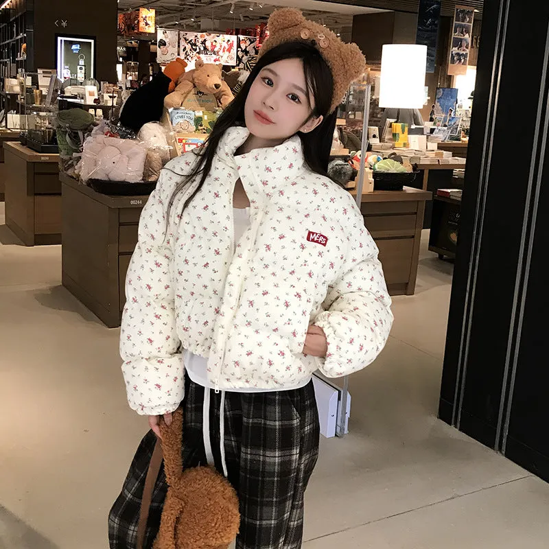 Jacket For Women 2024 New Winter Coat Add Thick Cotton-Padded Jacket Small Retro Short Bread Clothes - Image 4